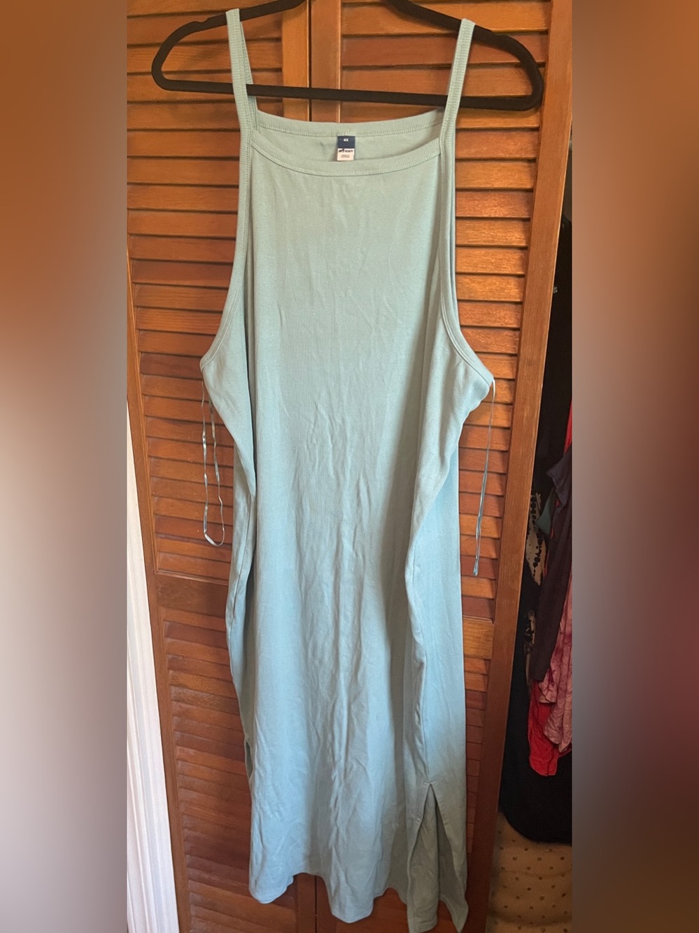 Old Navy Light Sage Ribbed Tank Maxi Dress